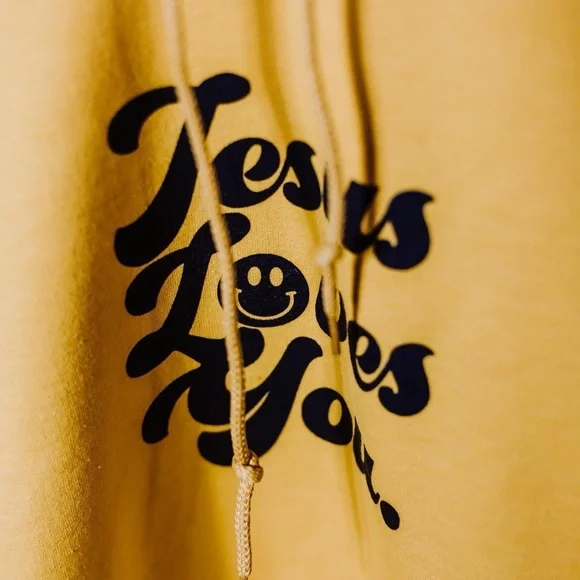 Jesus Loves You Yellow Gold Hoodie - Picture 2 of 5